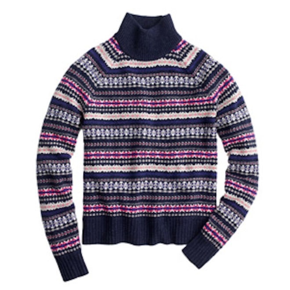 J. Crew Fair Isle Wool Sweater Large